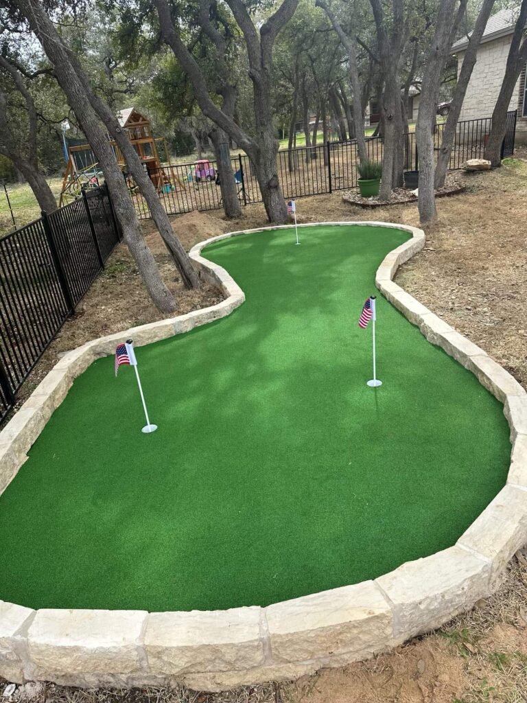 Putting green installation in Lubbock, TX